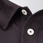 Reinforced collar and with button-down neckline