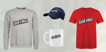 Grauer Hoodie mit Aufdruck 