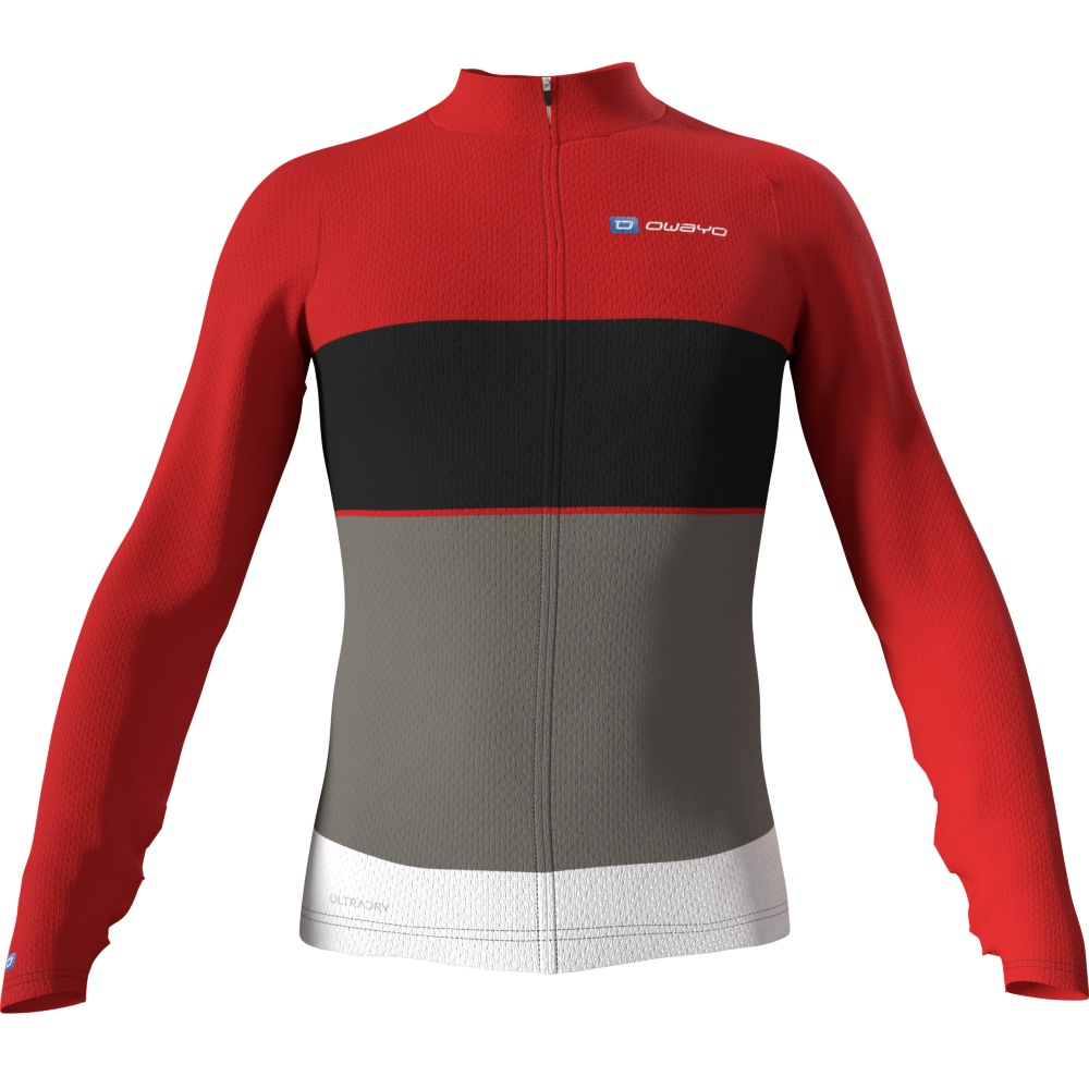 Maillot cycliste femme 1/2 zip marquage 1 couleur