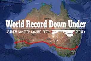 Christoph Strasser heading for the record: From Perth to Sydney in under a week