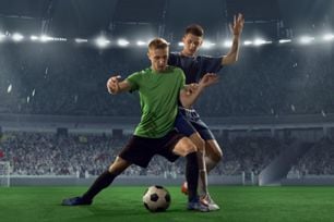 Zweikampftraining im Fußball