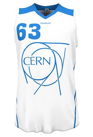 A white jersey with blue accents featuring the text 'CERN' and the number '63'. The logo of 'owayo' is visible in the corner.